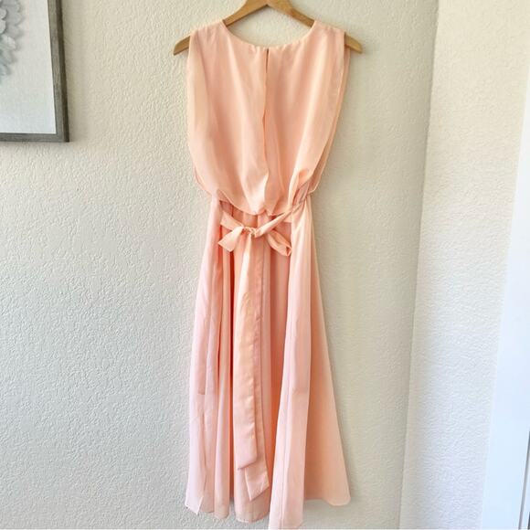 Gilli New York Light Pink Chiffon Maxi Dress Women’s Size Large - Picture 6 of 13